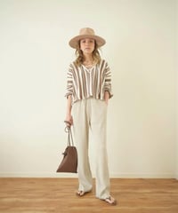 SEMI FLARE RIB PANTS