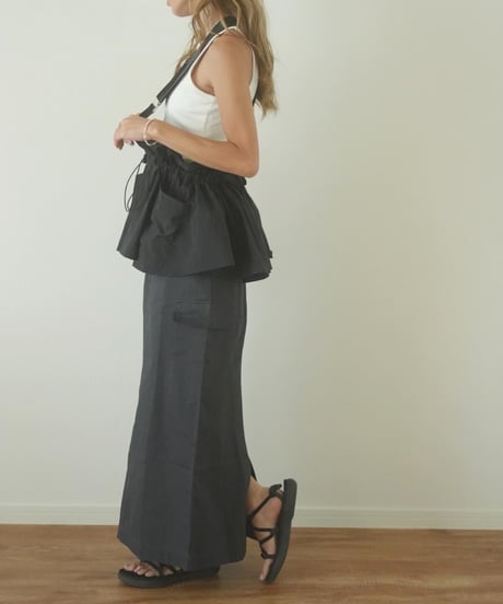 DRAWSTRING FRILL VEST