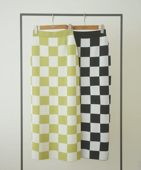 CHECKER NARROW SKIRT