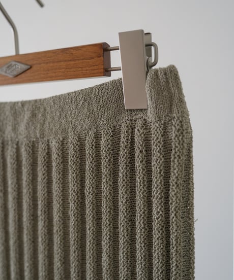 RIB KNIT PENCIL SKIRT - CHARCOAL