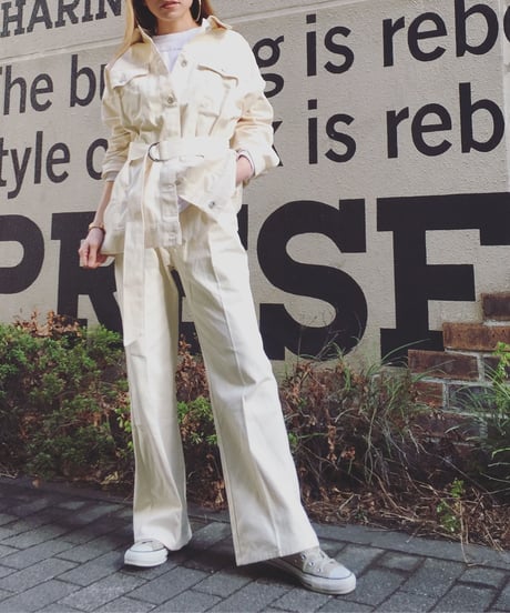 TWILL WIDE PANTS