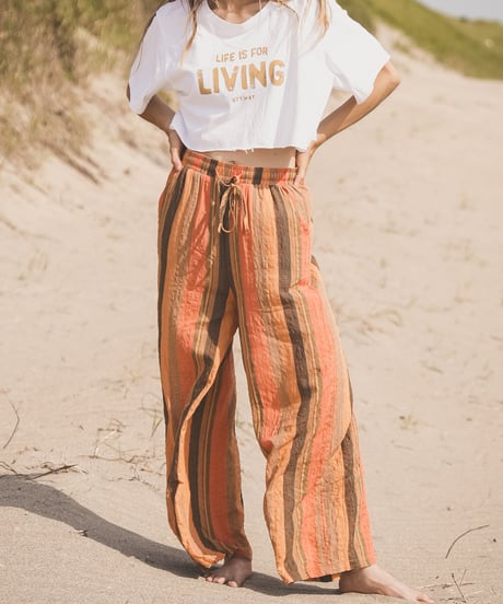 LIFE IS FOR LIVING CROPPED T-SHIRT