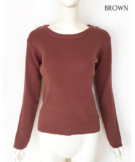 BACK OPEN KNIT TOPS