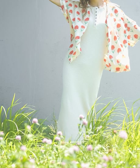 FLOWER OPEN COLLAR SHIRTS