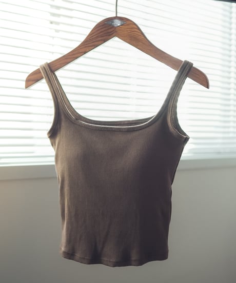 RIBBED PADDED TANK TOP