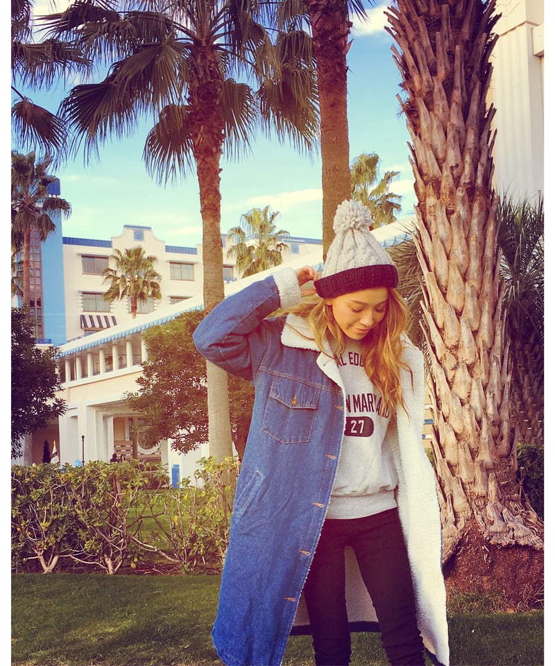 ボアデニムロングコート(D.BLUE) | Sun Vivian 