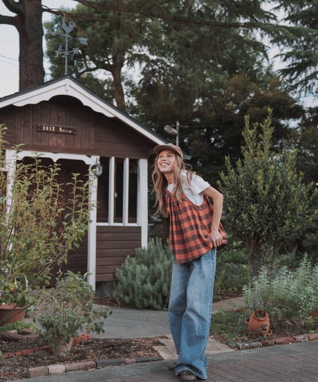 BUFFALO CHECK TIE-BACK TOP