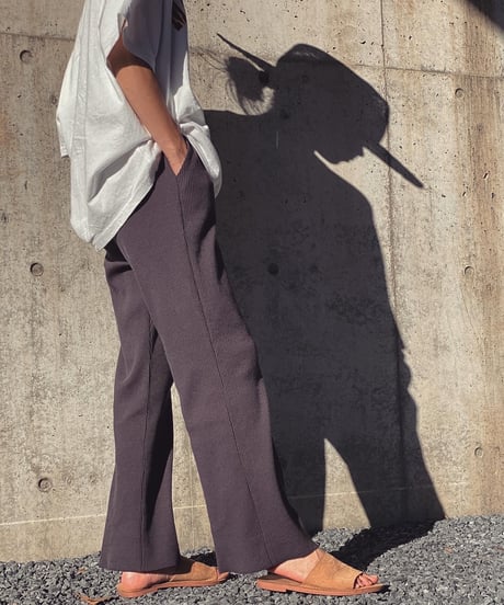 RIB FLARE PANTS