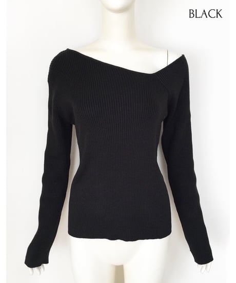 ASYMMETRY KNIT TOPS