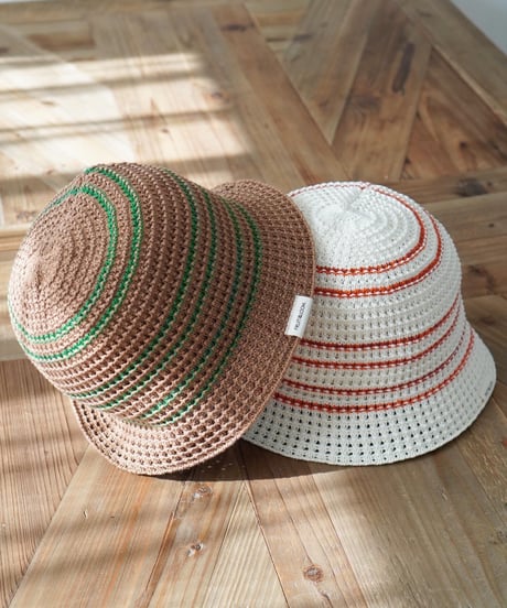 LINE KNIT BUCKET HAT