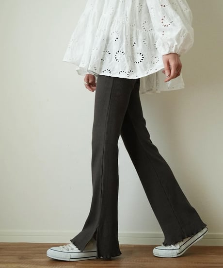 RIB FLARE PANTS