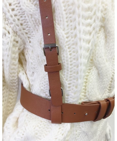 CABLE KNIT TOP(ベルト付き)