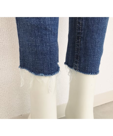 CUT OFF  SKINNY PT(L.BLUE)