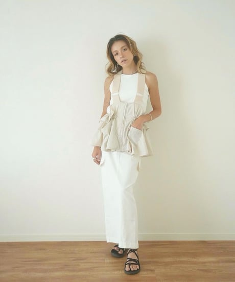 FRILL VEST&CARGO SKIRT SET