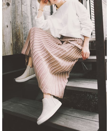 PLEATED KNIT SK