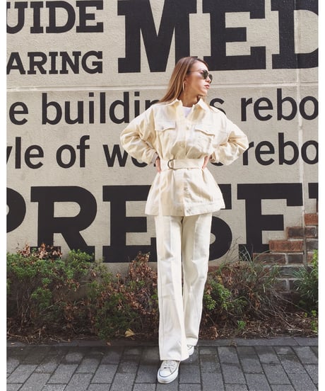 TWILL WIDE PANTS