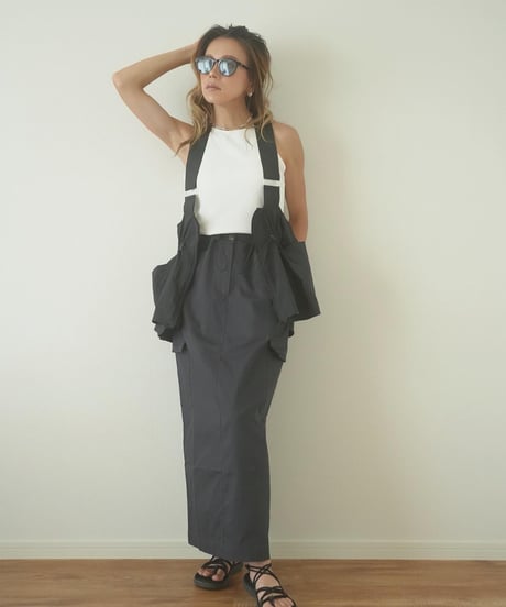 FRILL VEST&CARGO SKIRT SET