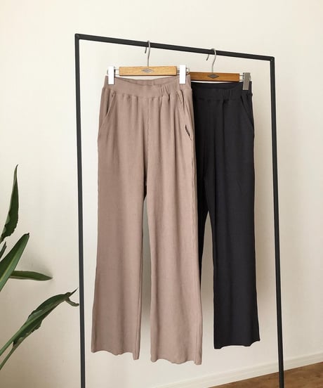 RIB FLARE PANTS