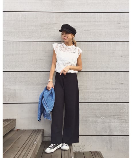 RIB KNIT WIDE PT