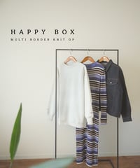 HAPPY BOX(MULTI BORDER KNIT OP)