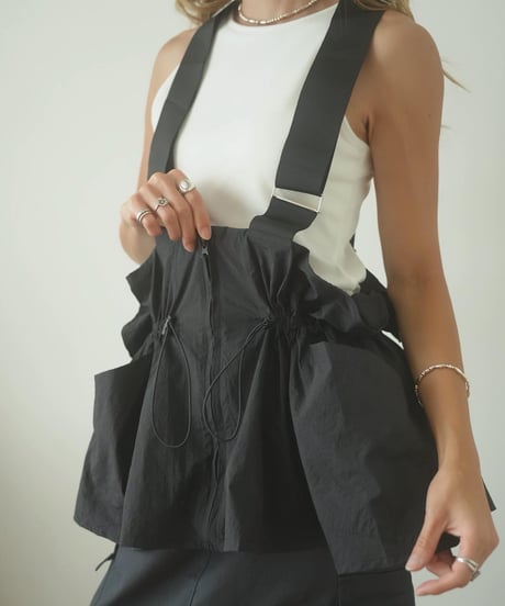 FRILL VEST&CARGO SKIRT SET