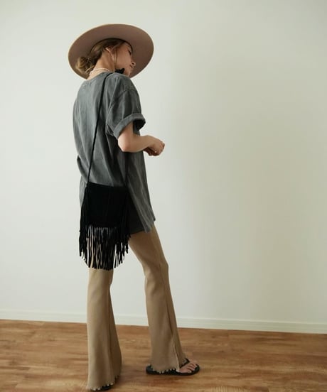 RIB FLARE PANTS