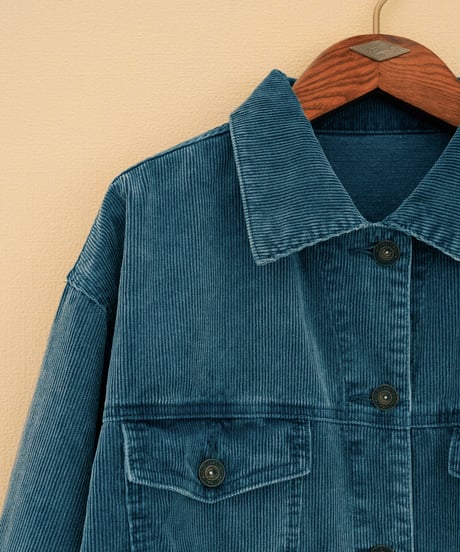 FADED BLUE CORD FIELD JACKET
