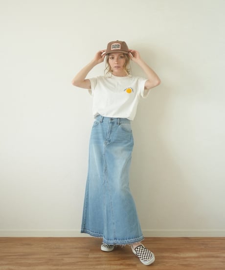 DENIM/TWILL LONG SKIRT