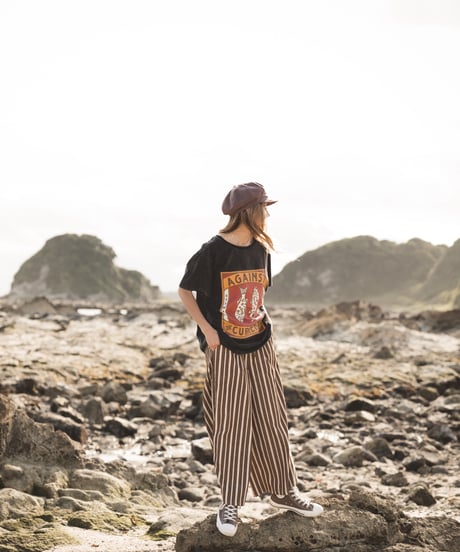 GABBI - STRIPED CORD PANTS