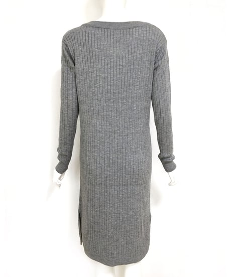 V/N RIB KNIT OP