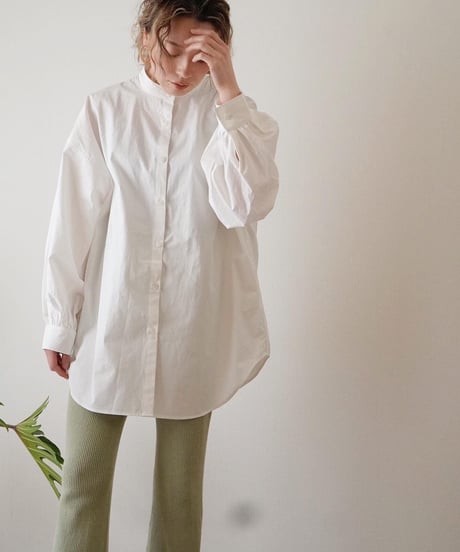 BAND COLLAR SHIRT