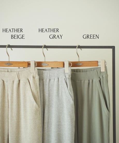 SEMI FLARE RIB PANTS