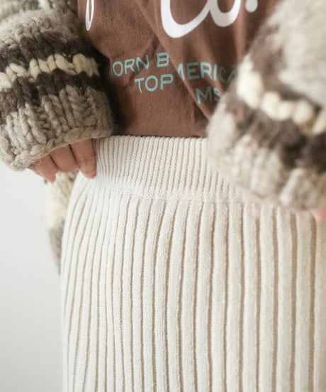 RIB KNIT SKIRT