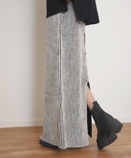 RIB KNIT SKIRT