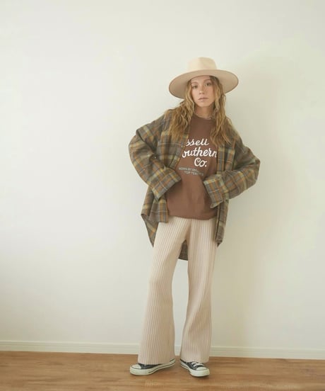 WIDE RIB KNIT PANTS