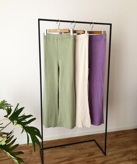 RIB KNIT FLARE PT