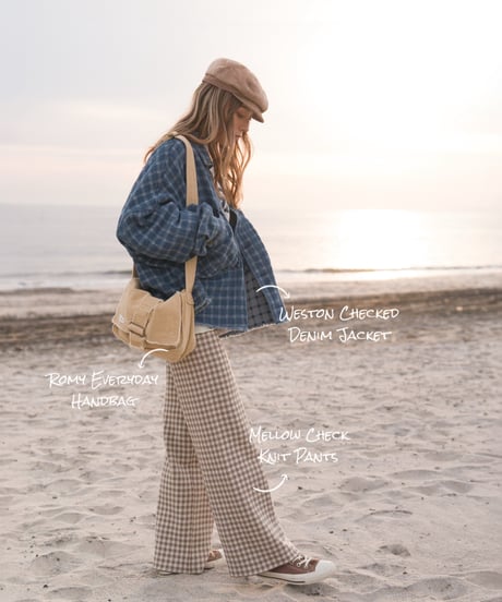 MELLOW CHECK KNIT PANTS