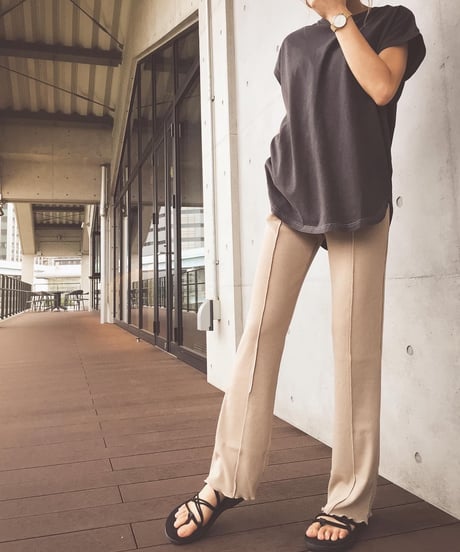 RIB FLARE PANTS