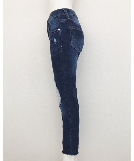 CUT OFF  SKINNY PT(D.BLUE)