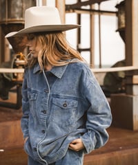 FADED BLUE CORD FIELD JACKET