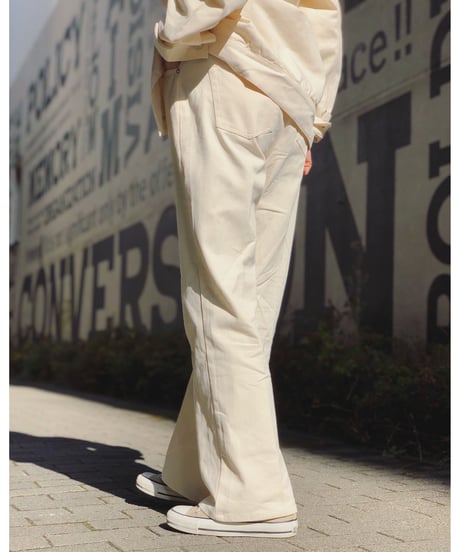 TWILL WIDE PANTS