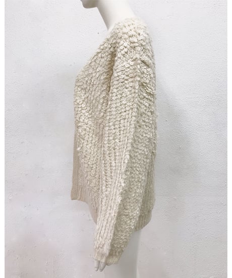 LOOP KNIT CARDIGAN (IVORY)