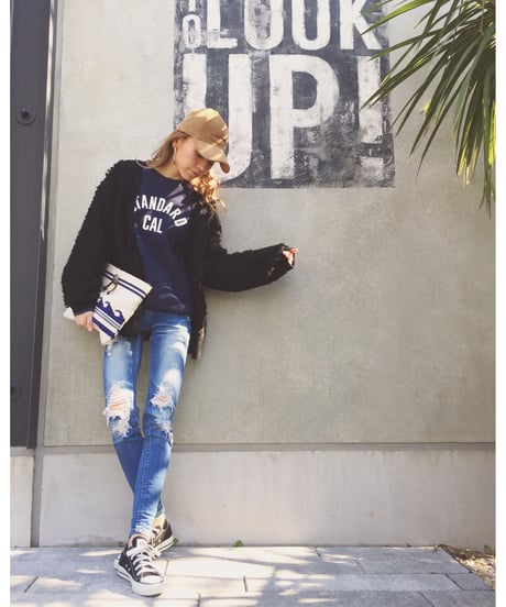 HARD BROKEN SKINNY PT(L.BLUE)