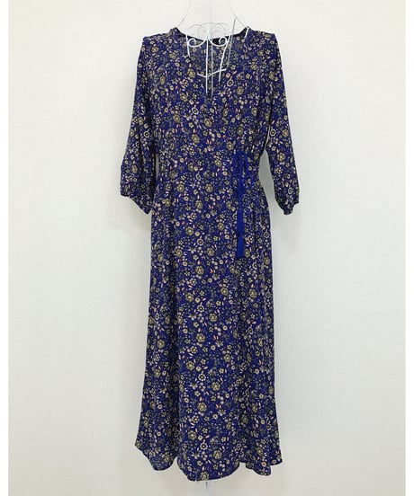 VINTAGE FLOWER GOWN(BLUE)