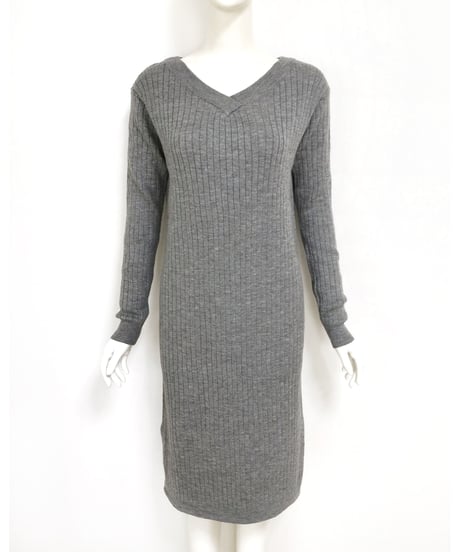 V/N RIB KNIT OP