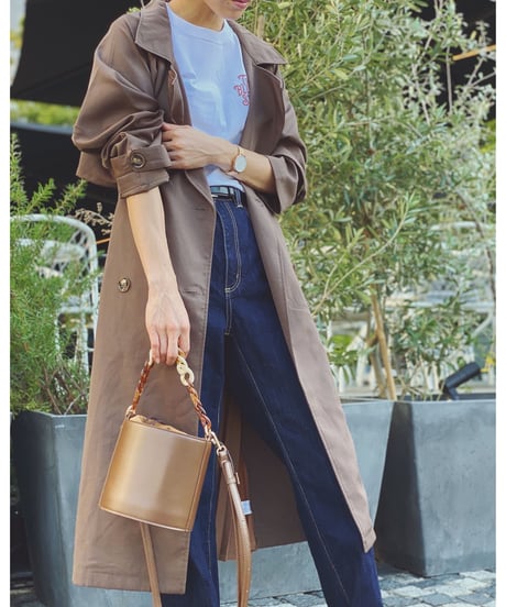 BACK PLEATS TRENCH