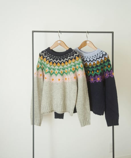 FLOWER FAIR ISLE KNIT