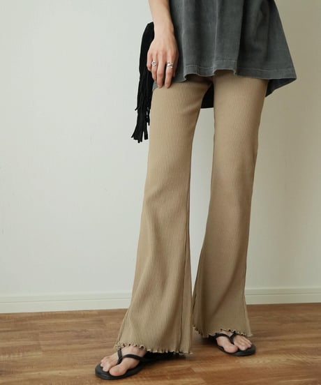 RIB FLARE PANTS