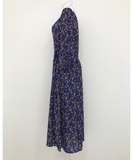 VINTAGE FLOWER GOWN(BLUE)