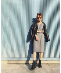 V/N RIB KNIT OP